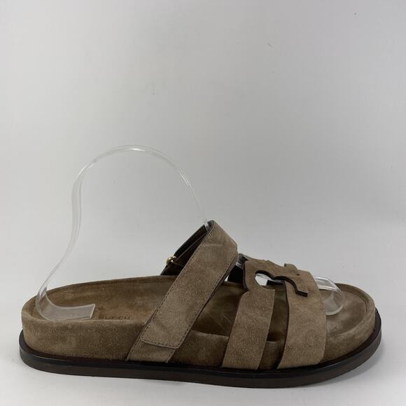 Ines Suede Triple-Band Sport Mule Sandals Womens Size 7.5 Brown Sandals Slip On - Picture 1 of 9